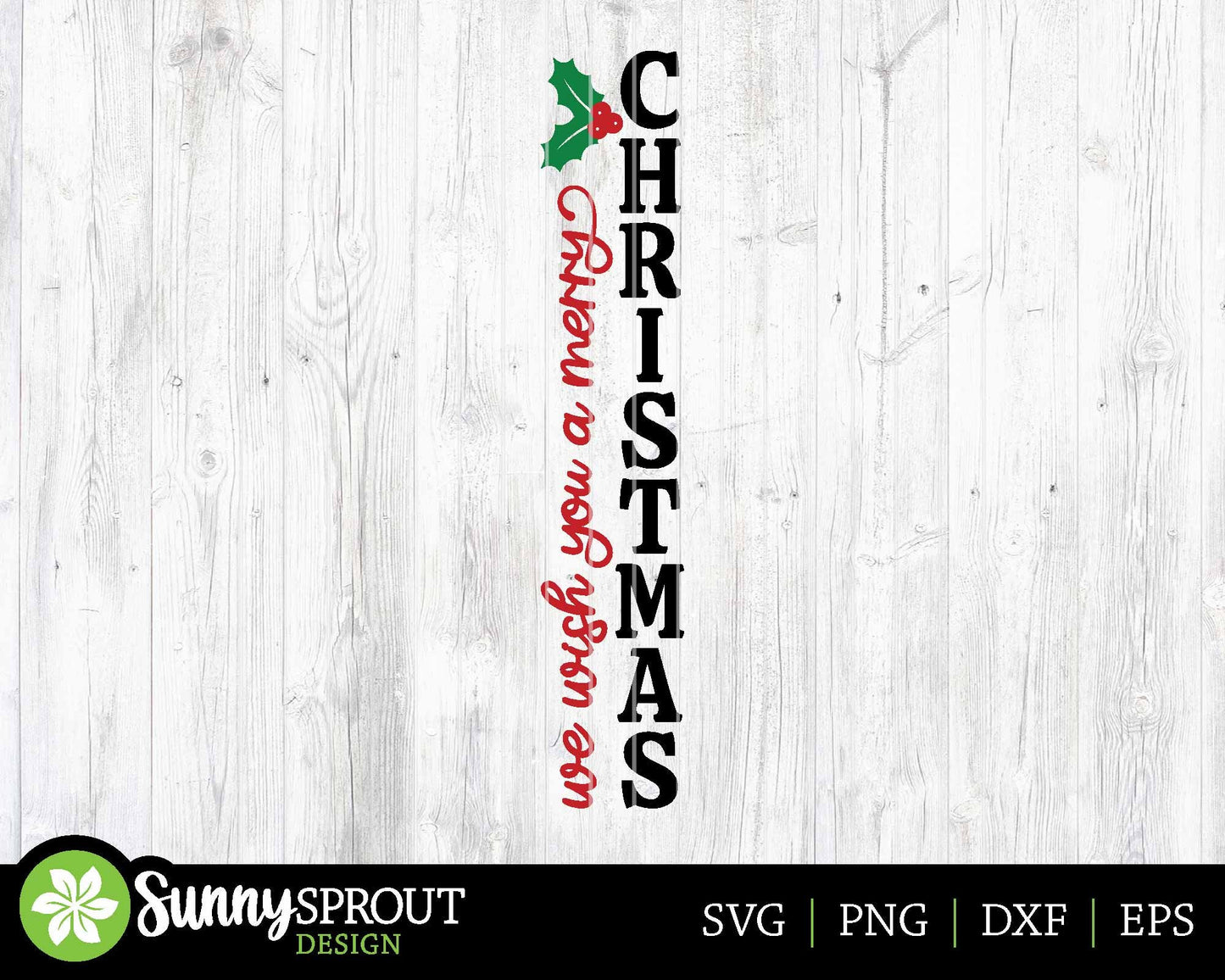 Wish You a Merry Christmas Porch Sign, Digital download, Cricut SVG cut file, Silhouette, Holiday door leaner design