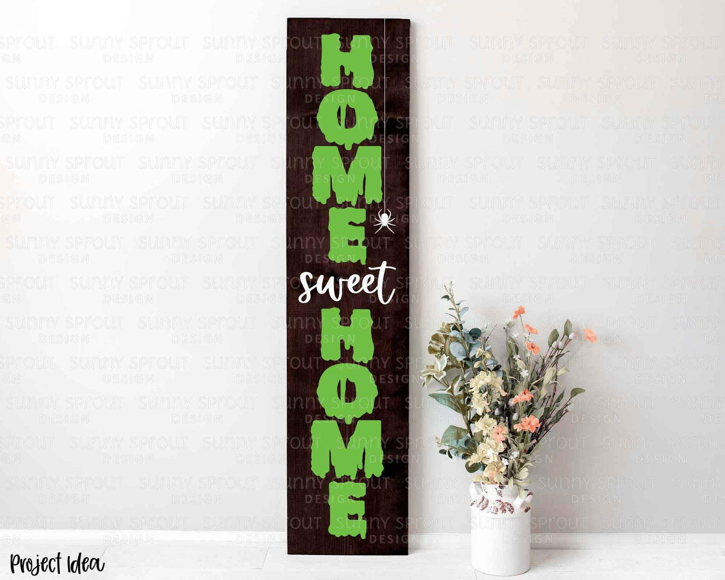 Home Sweet Home Slime Spooky Porch Sign, Digital Download, Cricut SVG Cut File, Silhouette, Halloween Door Leaner Design