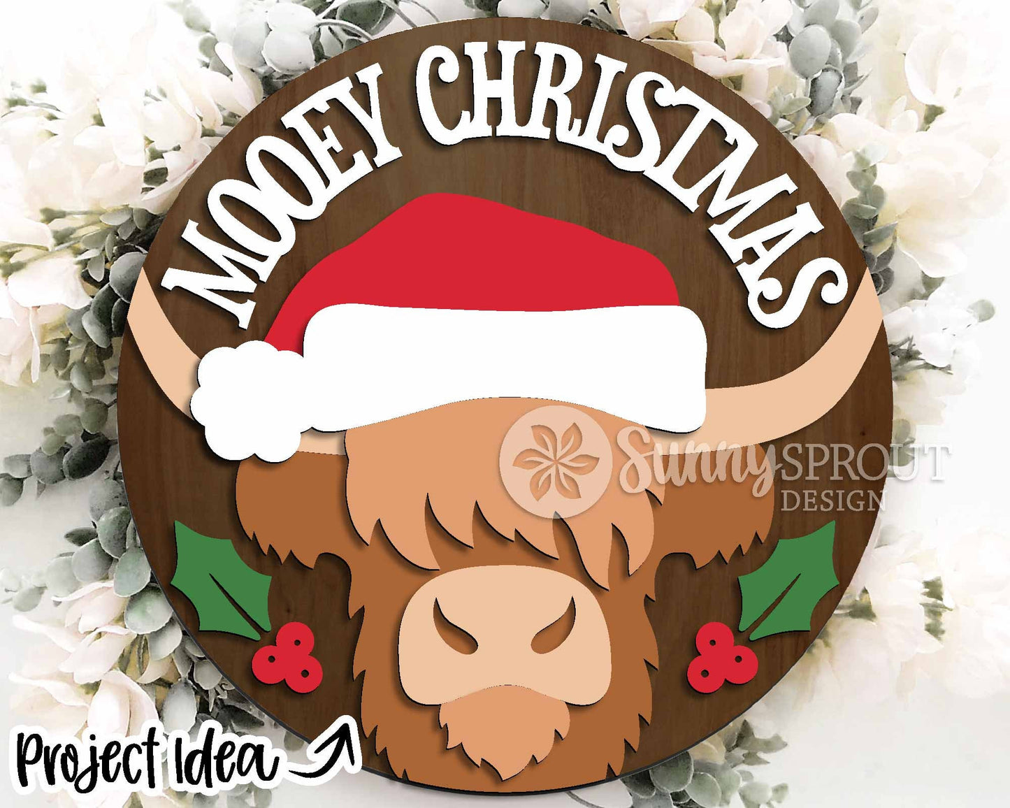 Christmas Laser Sign Bundle 3, Round door hanger, Glowforge laser file, Cricut cut file, Holiday welcome svg, Winter sign