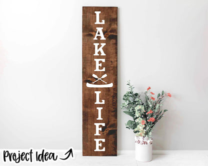 Lake Life Canoe Porch Sign, Digital download, Cricut SVG cut file, Silhouette, Camping lake house outdoor design