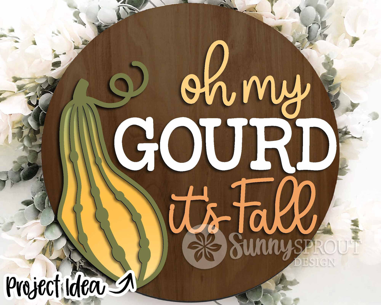 Fall Laser Sign Bundle 2, Round door hanger, Glowforge laser file, Cricut cut file, Autumn welcome sign svg, Fall decor
