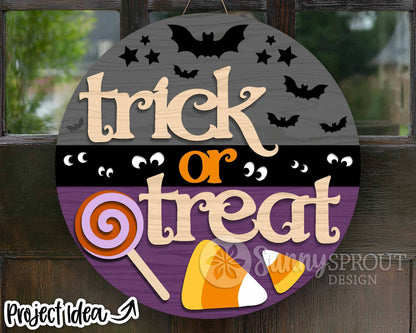 Halloween Laser Sign Bundle 2, Round door hanger, Glowforge laser file, Cricut cut file, Fall welcome sign svg, Spooky svg