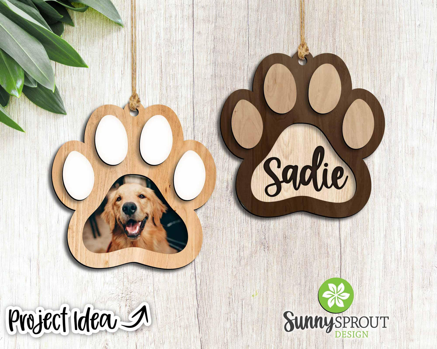 Paw Print Ornament, Digital download, SVG laser cut file, Cricut, Christmas dog cat design