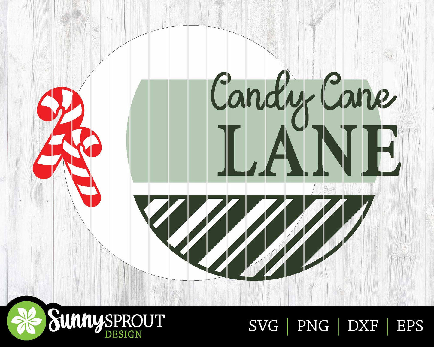 Candy Cane Lane Sign, Round door hanger svg, Glowforge laser file, Cricut, Christmas holiday decor svg