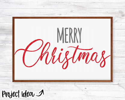 Merry Christmas SVG, Cricut SVG Cut File, Silhouette, Round Sign Design