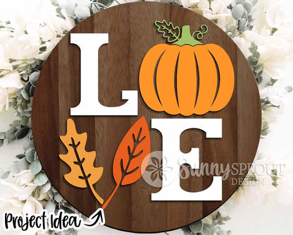 Fall Laser Sign Bundle, Round door hanger, Glowforge laser file, Cricut cut file, Silhouette, Autumn welcome sign svg