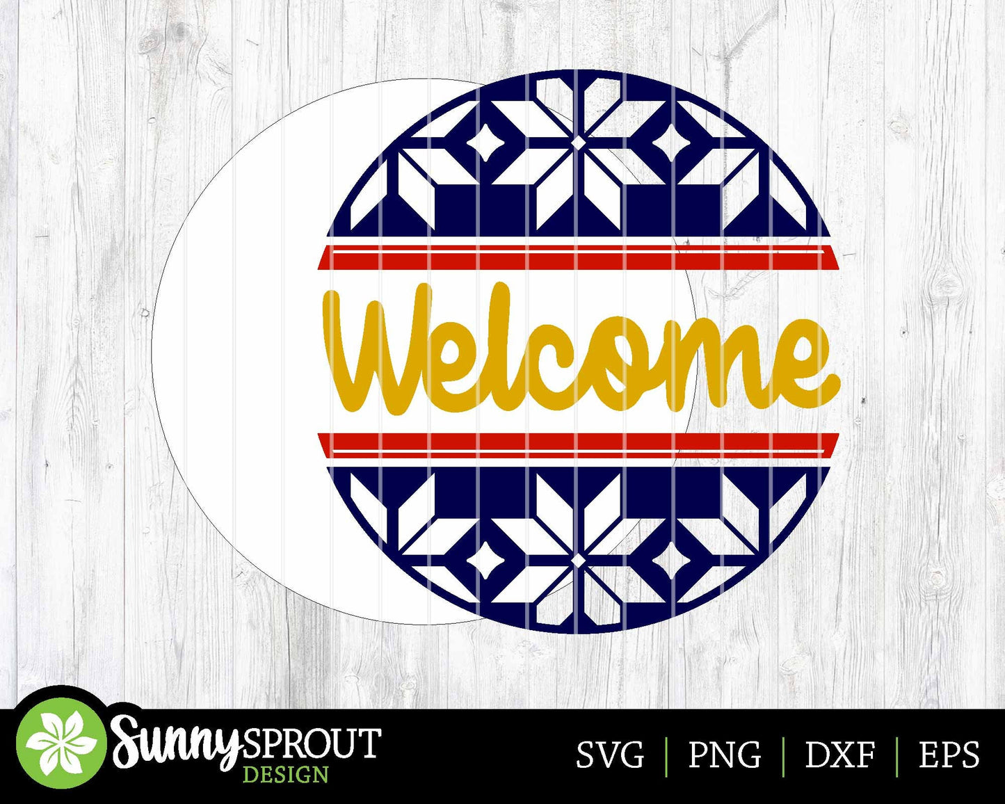 Welcome Fairisle Round, Round door hanger svg, Glowforge laser file, Cricut cut file, Winter welcome sign, Ski lodge decor