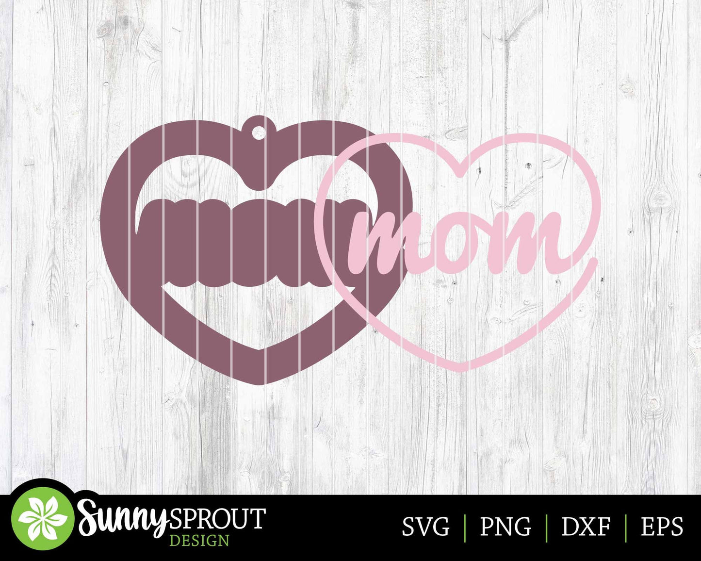 Mom Heart Ornament, Digital download, SVG laser cut file, Cricut, Christmas Mother's Day key chain design