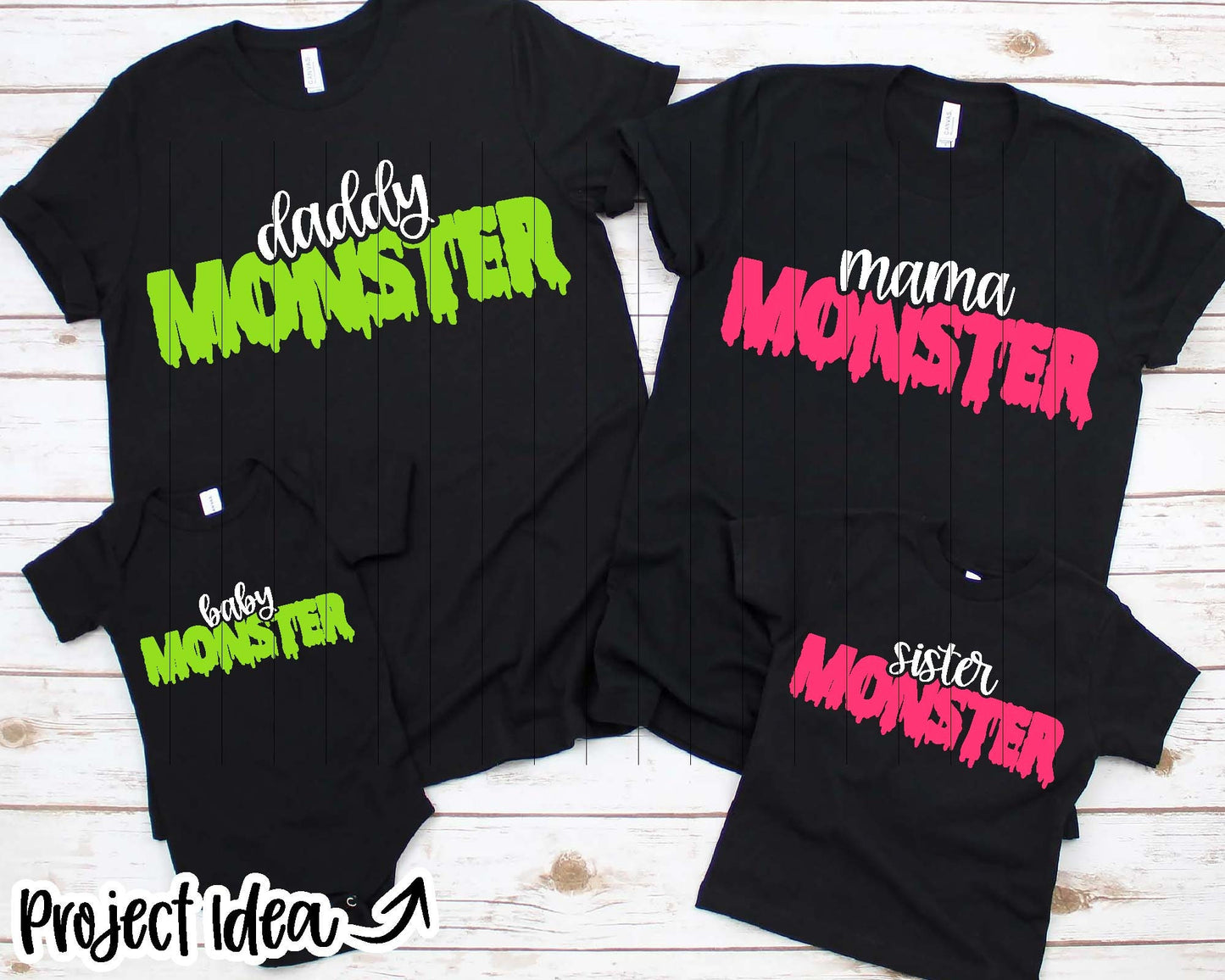 Family Halloween Monster SVG, Digital Download, Cricut SVG Cut File, Silhouette, Matching Halloween Shirt Design