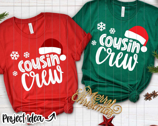 Cousin Crew Christmas Shirt SVG, Cricut cut file, Silhouette, Group family shirt design