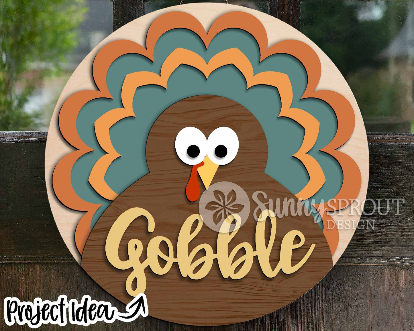 Thanksgiving Laser Sign Bundle, Round door hanger, Glowforge laser file, Cricut cut svg, Silhouette, Fall welcome sign