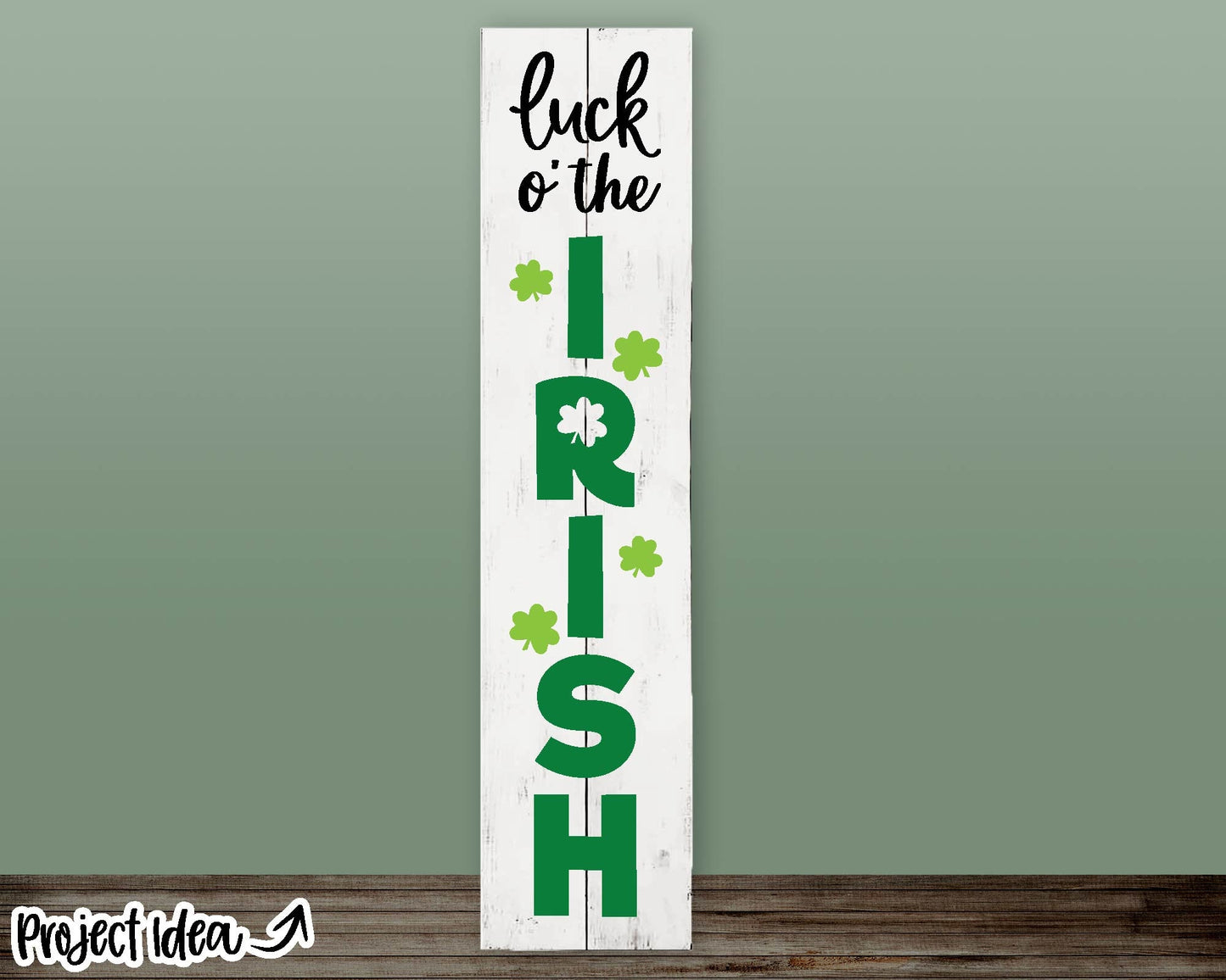 Luck 'O The Irish Clover SVG, Digital download, Cricut cut file, Silhouette, St. Patrick's Day door leaner design
