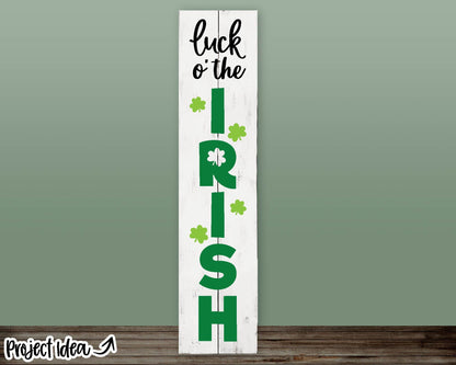 Luck 'O The Irish Clover SVG, Digital download, Cricut cut file, Silhouette, St. Patrick's Day door leaner design