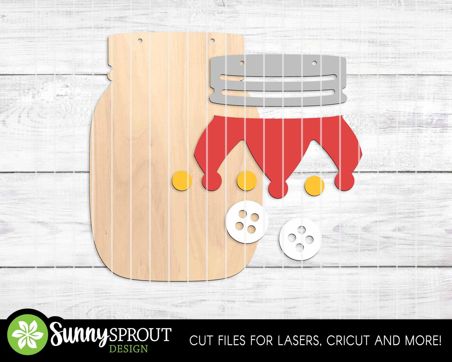 North Pole Mason Jar Sign Bundle, Door hanger svg, Glowforge laser file, Cricut, Christmas welcome sign svg, Santa decor