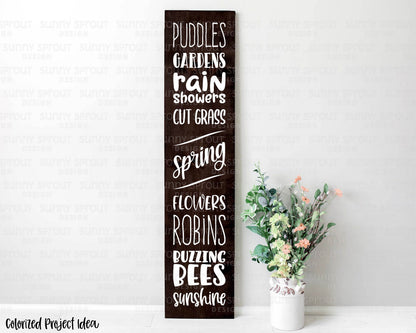 Spring Things Porch Sign, Digital download, SVG Cricut cut file, Silhouette, Door leaner design