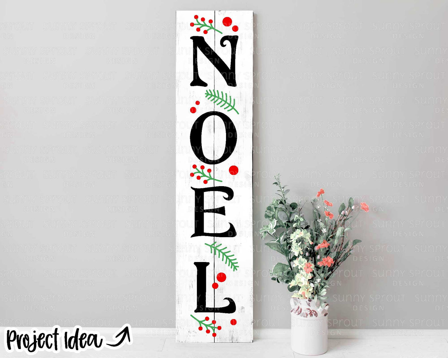 Noel Pine Berries Porch Sign, Digital download, Cricut SVG cut file, Silhouette, Christmas door leaner design