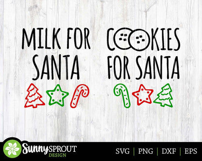 Christmas Plate and Mug SVG, Digital download, Cricut cut file, Silhouette, Santa cookies & milk design