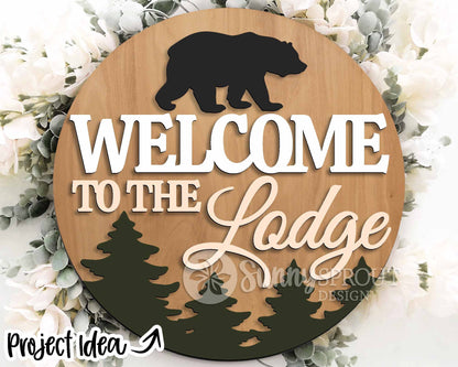 Camping Laser Sign Bundle 2, Round door hanger svg, Glowforge laser file, Cricut, Front door welcome sign, Summer decor