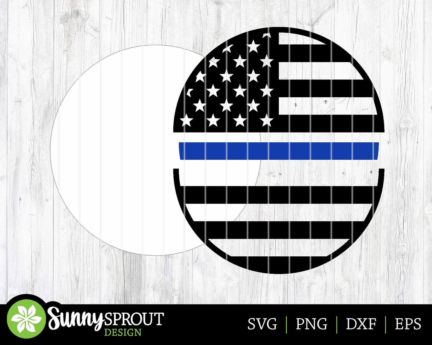 Police Firefighter Military Flag Sign, Digital Download, SVG Laser Cut File, Cricut, Patriotic Round Door Hanger Design