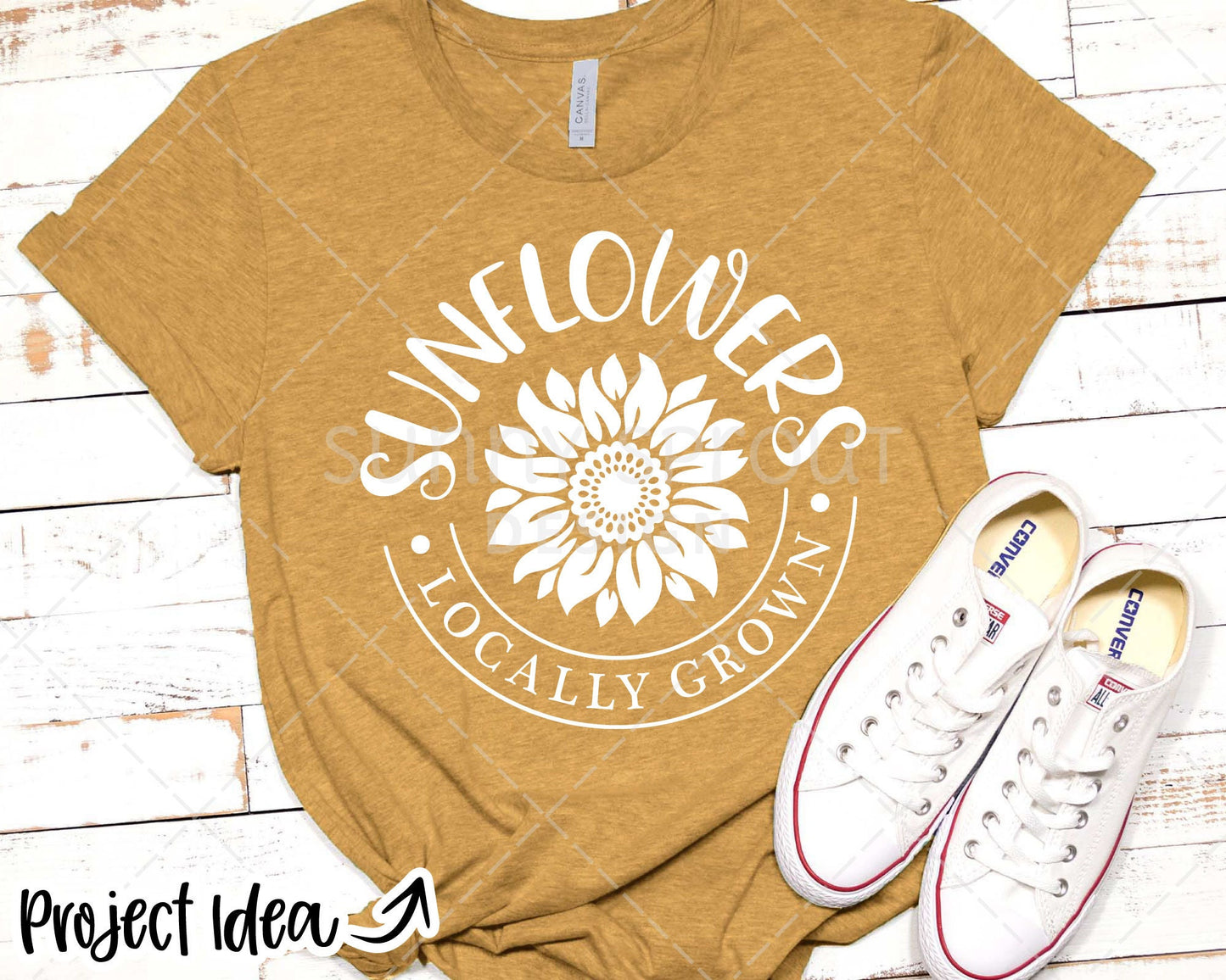 Sunflowers Locally Grown SVG, Digital Download, Cricut Cut File, Silhouette, Round Door Sign, Shirt Design