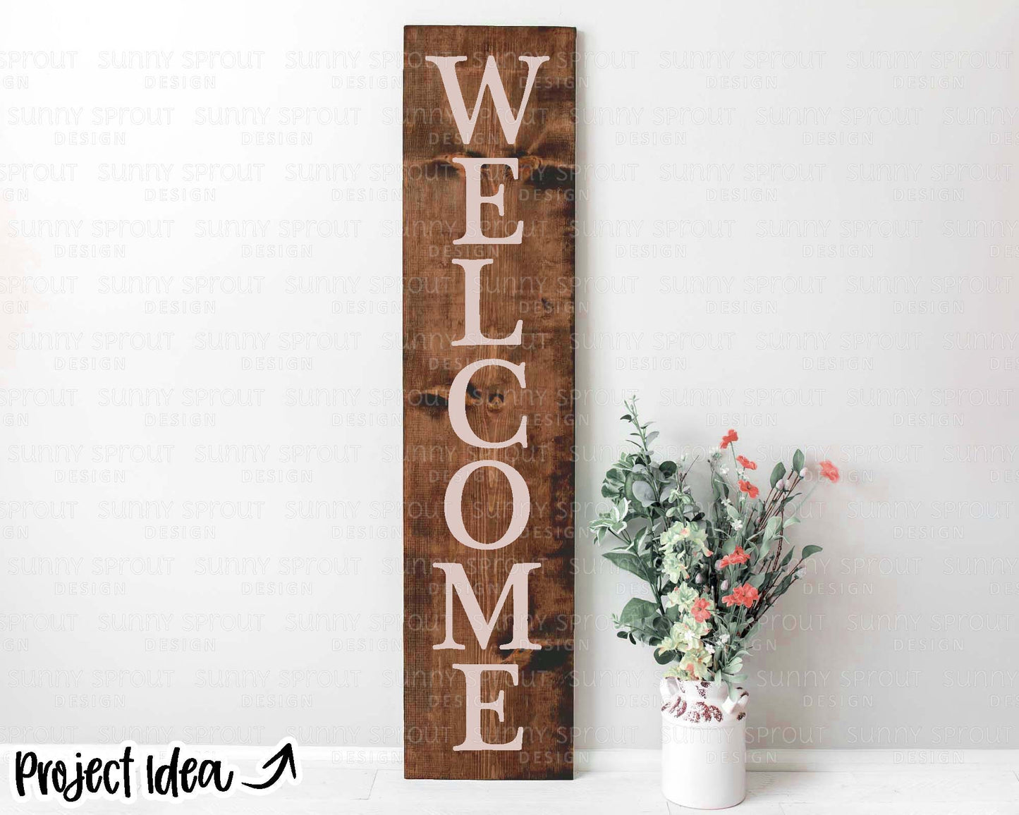 Welcome Porch Sign SVG, Digital Download, Cricut Cut File, Silhouette, Front Door Leaner Design