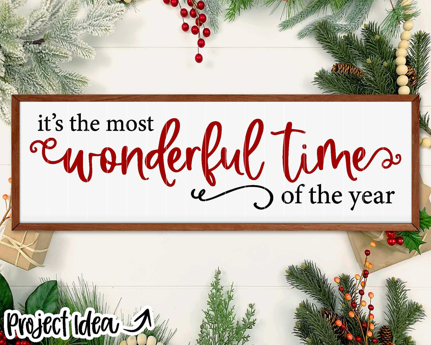 Most Wonderful Time of the Year SVG, Digital download, Cricut SVG cut file, Silhouette, Christmas sign design