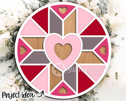 Seasonal Barn Quilt Sign Bundle, Round door hanger svg, Glowforge laser file, Cricut, Front door sign svg, Wall decor