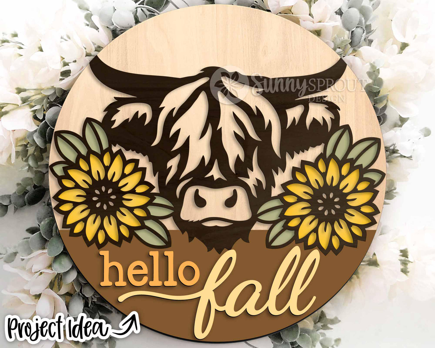 Fall Laser Sign Bundle 7, Round door hanger, Glowforge laser file, Cricut, Autumn welcome sign svg, Hello Fall pumpkin svg