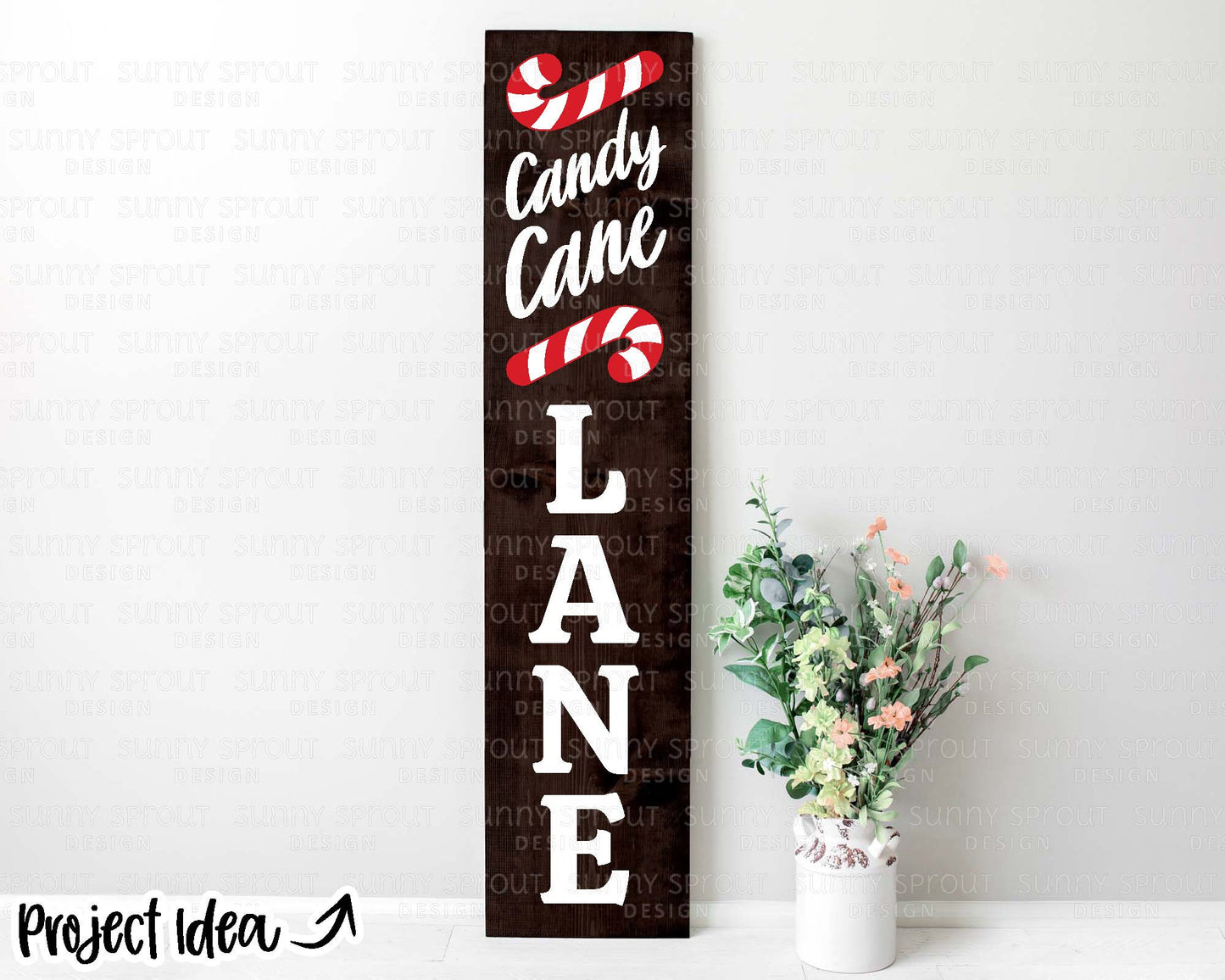 Candy Cane Lane Christmas Porch Sign, Digital download, Cricut SVG cut file, Silhouette, Holiday door leaner design