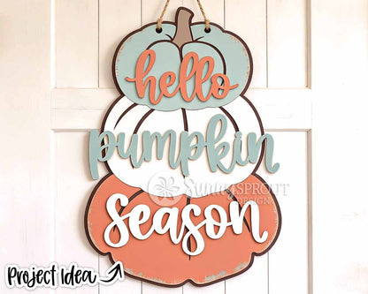Rustic Fall Laser Sign Bundle, Digital Download, SVG Laser Cut Files, Cricut, Fall Thanksgiving Door Hanger Design, Farmhouse Decor
