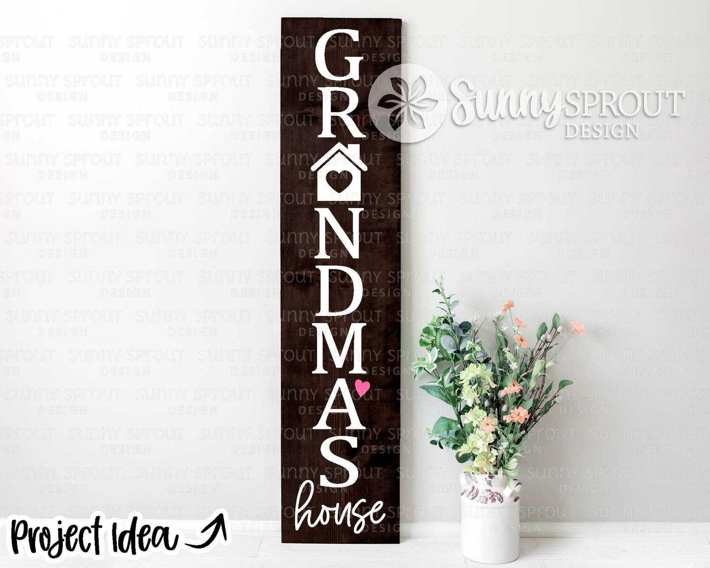 Grandma's House Porch Sign SVG, Digital Download, Cricut Cut File, Silhouette, Front Door Leaner Design