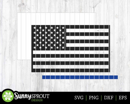 Police Firefighter Military Flag Sign, Digital Download, SVG Laser Cut File, Cricut, Patriotic American Flag Design