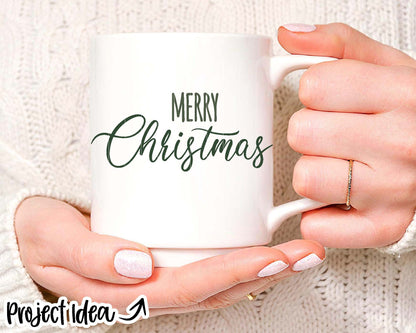 Merry Christmas SVG, Cricut SVG Cut File, Silhouette, Round Sign Design