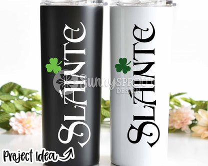 Sláinte Clover SVG, Digital download, Cricut SVG cut file, Silhouette, Irish St. Patrick's Day sign, tumbler, shirt design