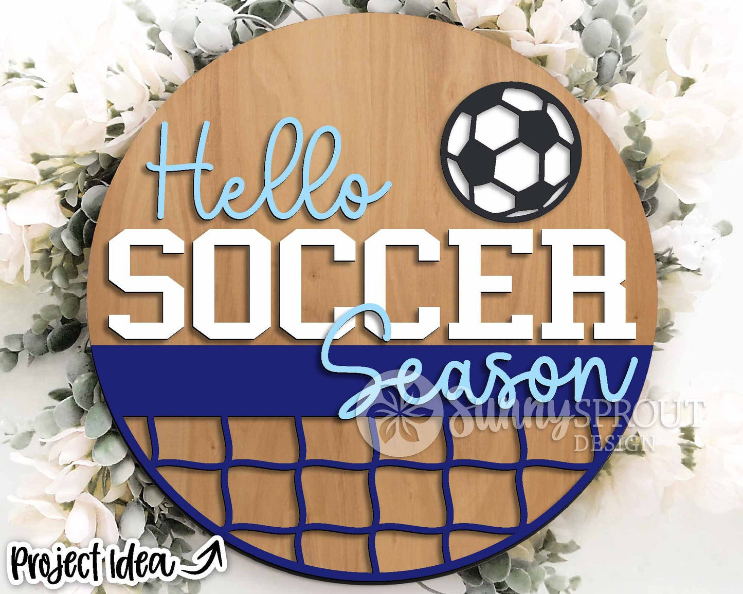 Sport Season Sign Bundle, Round door hanger svg, Glowforge laser file, Cricut, Football, Basketball, Hockey, Baseball