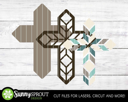 Barn Quilt Pattern Cross SVG, Digital download, SVG Laser cut file, Cricut, Door hanger design, Christian Easter decor
