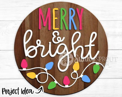 Christmas Laser Sign Bundle, Round door hanger, Glowforge laser file, Cricut cut file, Silhouette, Holiday welcome svg