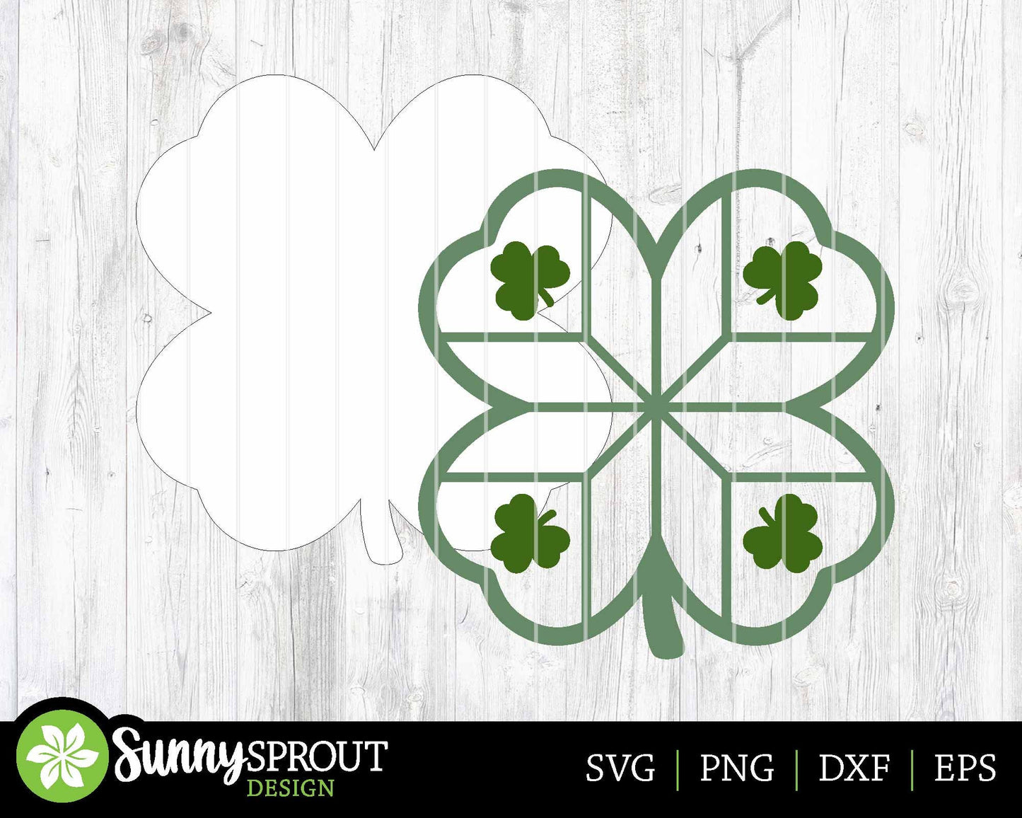 Barn Quilt Shamrock Sign, Digital Download, SVG Laser Cut File, Door Hanger Design, Farmhouse St. Patrick's Day Decor