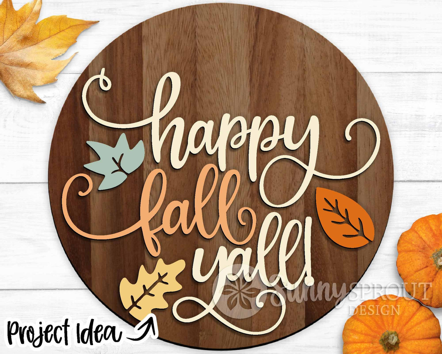 Autumn Laser Sign Bundle 2, Round door hanger cut files, Glowforge laser file, Cricut, Fall welcome sign svg