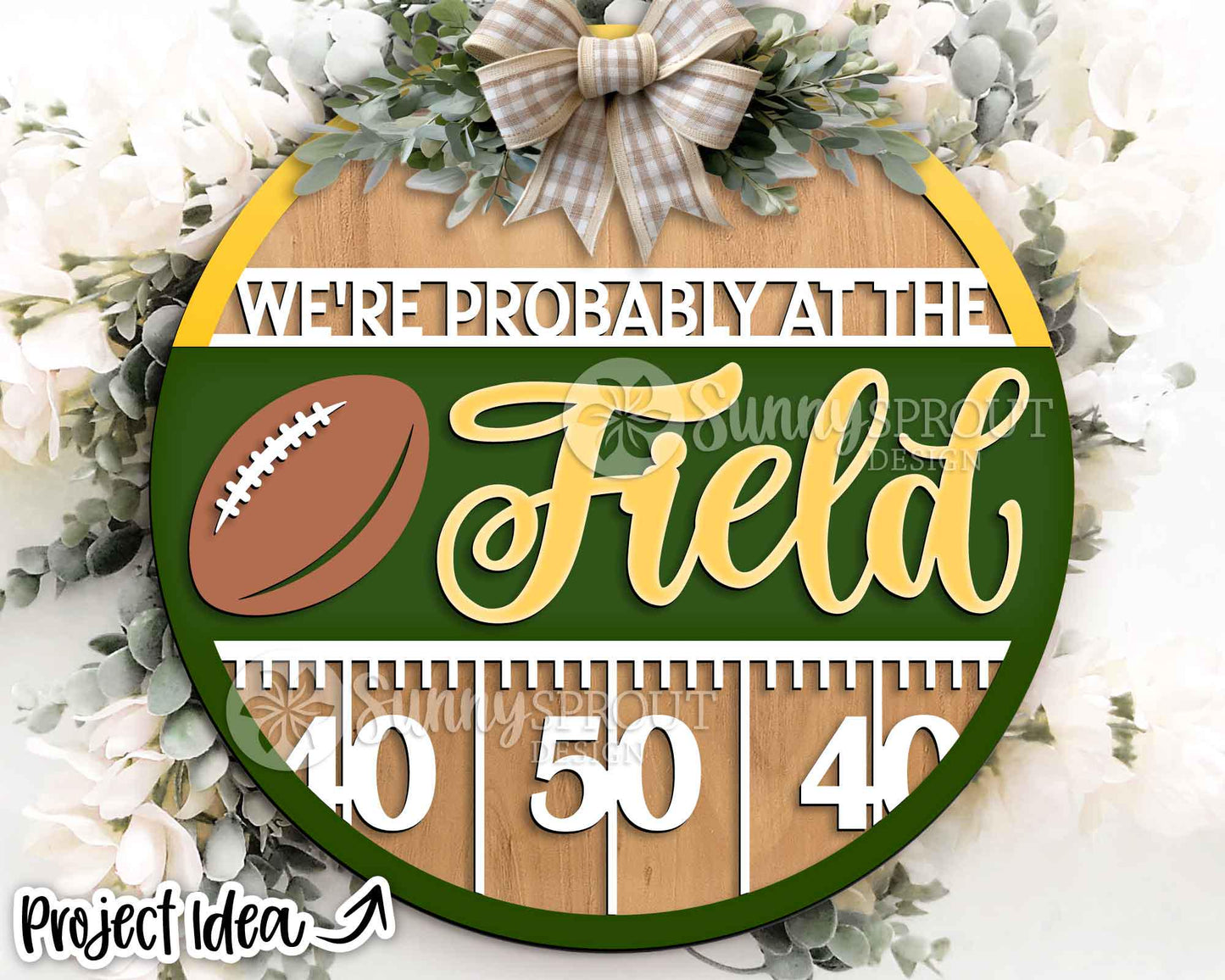 Sport Door Hanger Sign Bundle, Round sign svg, Glowforge laser file, Cricut, Football, Basketball, Hockey, Baseball, Golf