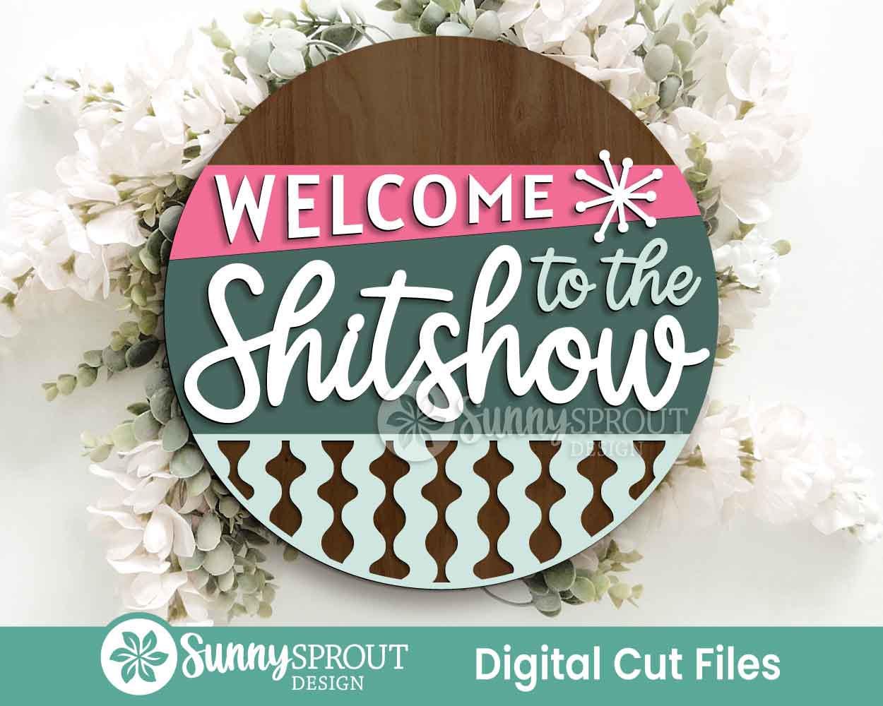 Snarky Laser Sign Bundle, Round door hanger svg, Glowforge laser cut file, Cricut, Funny door sign svg