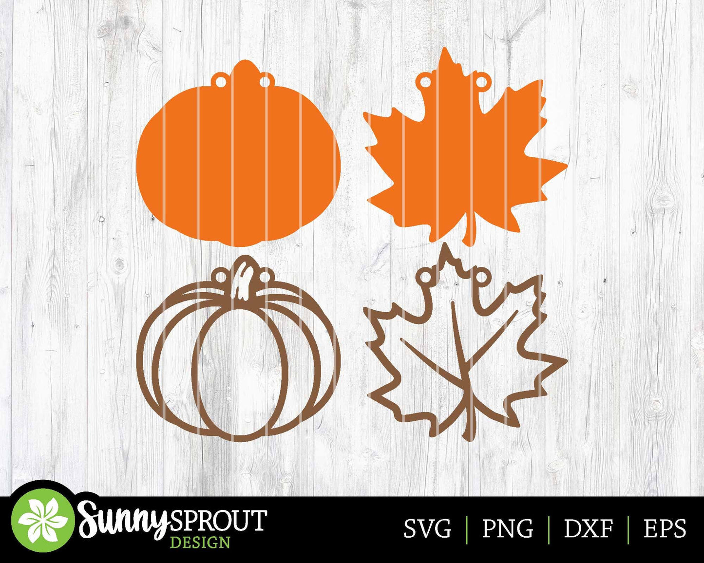 Pumpkin and Leaf Garland, Digital Download, SVG Laser Cut File, Cricut, Fall Decor Ornament Design