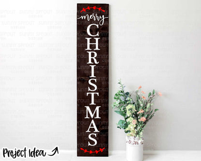 Merry Christmas Porch Sign, Digital download, Cricut SVG cut file, Silhouette, Holiday door leaner design