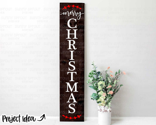 Merry Christmas Porch Sign, Digital download, Cricut SVG cut file, Silhouette, Holiday door leaner design