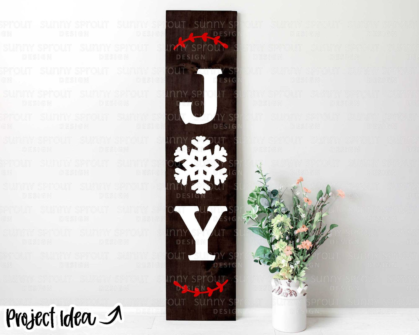 JOY Christmas Porch Sign, Digital download, Cricut SVG cut file, Silhouette, Front door leaner design