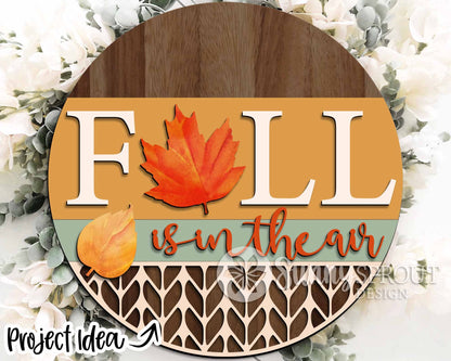 Autumn Laser Sign Bundle 1, Round door hanger, Glowforge laser file, Cricut, Fall welcome sign svg, Hello pumpkin svg