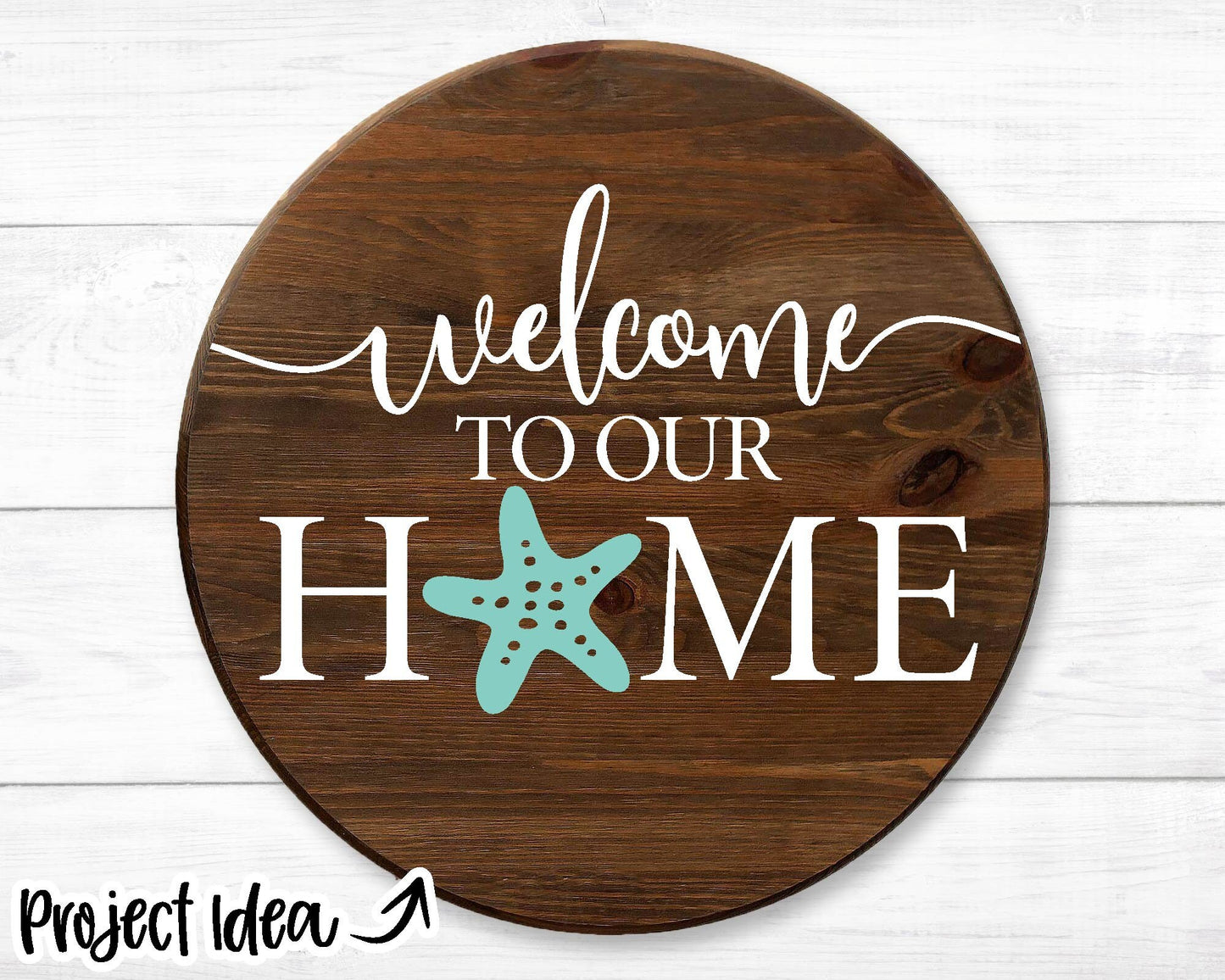 Welcome To Our Home Interchangeable Graphics Sign, Digital Download, Cricut SVG Cut File, Silhouette, Round Door Hanger Design