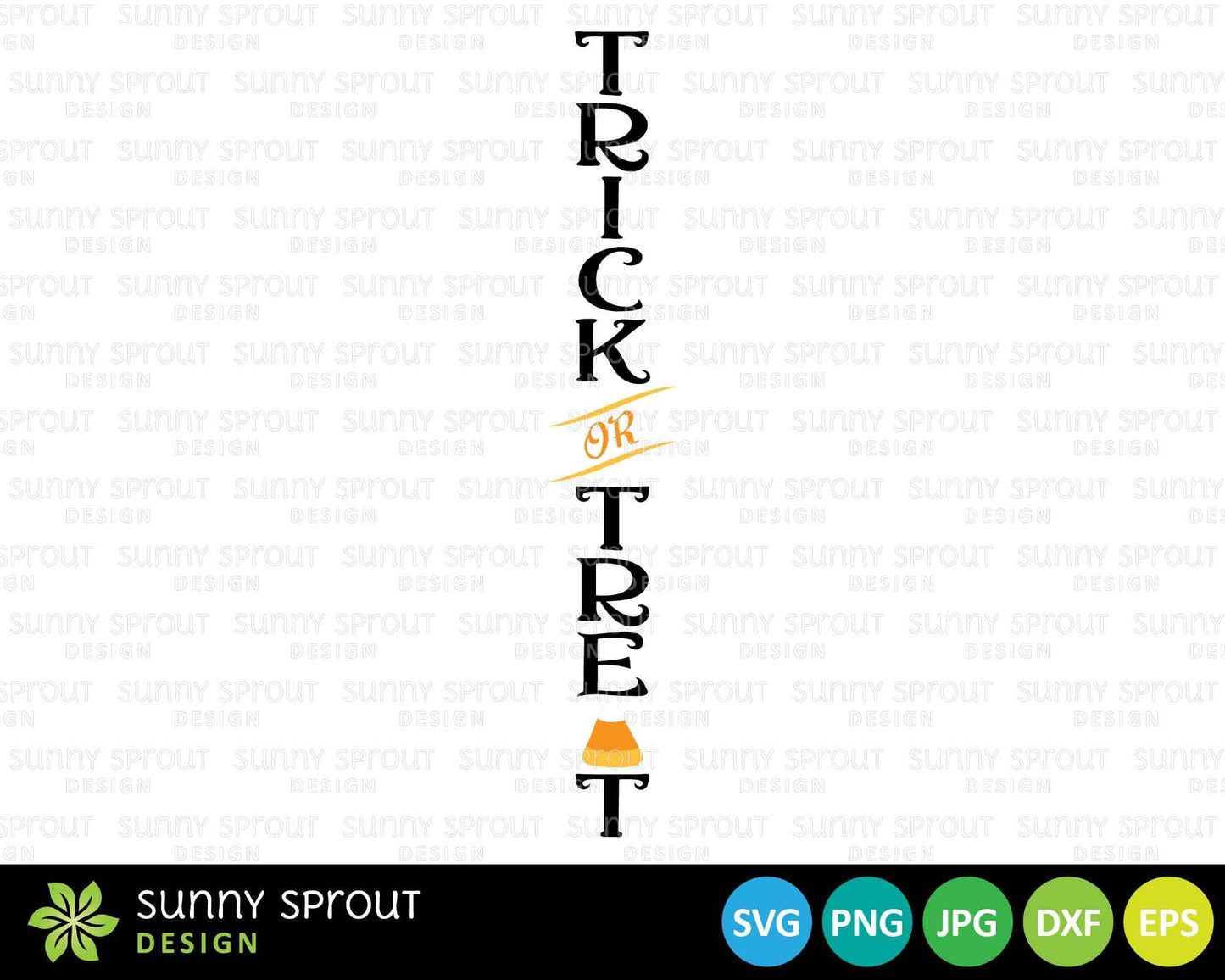 Trick or Treat Halloween Porch Sign, Digital Download, Cricut SVG Cut File, Silhouette, Fall Front Door Leaner Design