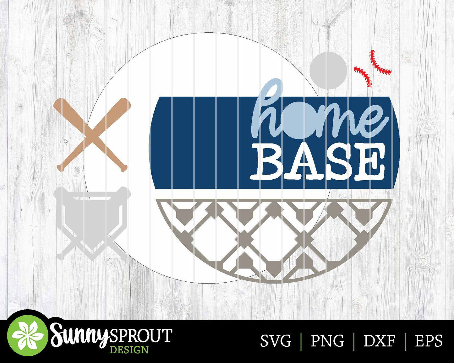 Home Base Baseball Softball Sign, Digital Download, SVG Laser Cut File, Cricut, Round Door Hanger Design, Sports Decor