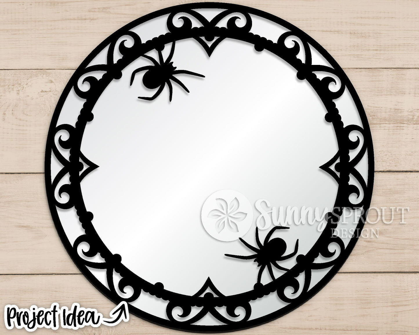 Boo Spider Frame Sign, Digital Download, SVG Laser Cut File, Cricut, Round Halloween Door Hanger Design